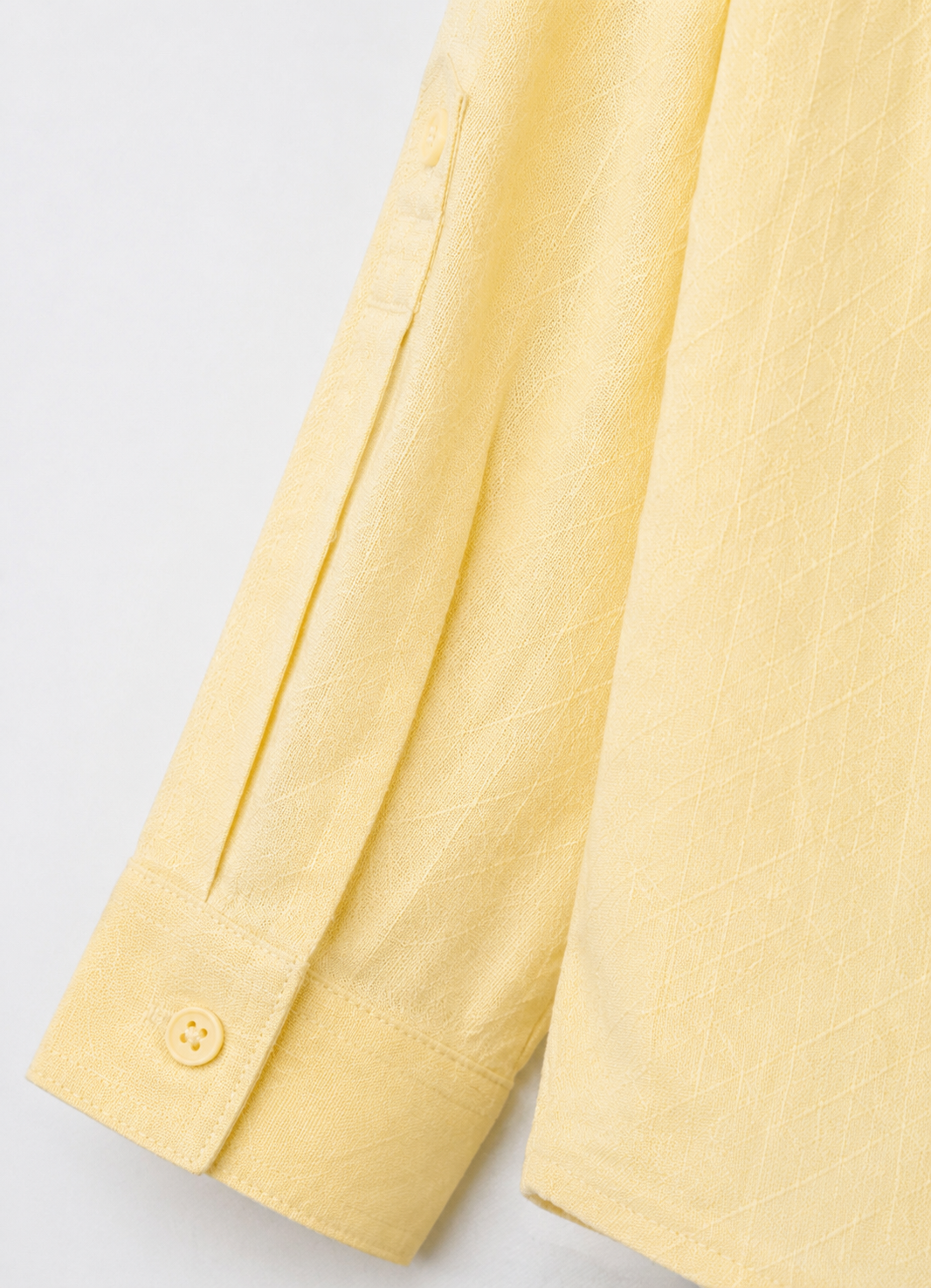 Butter yellow linen blend shirt