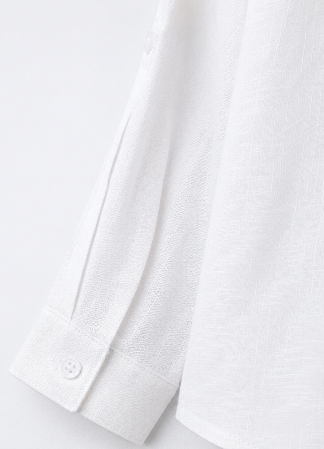 White linen blend shirt