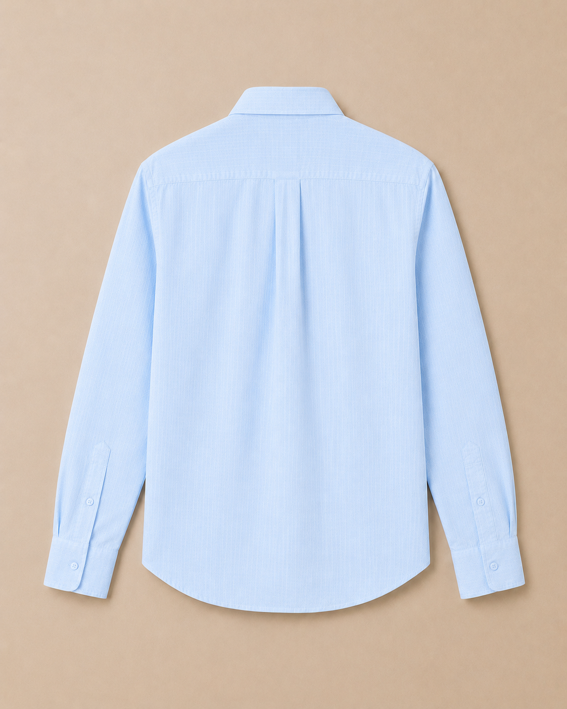 Sky blue linen blend shirt