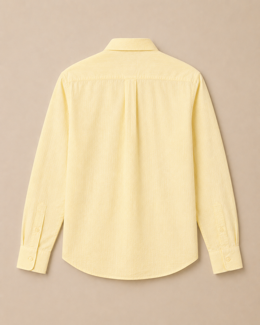 Butter yellow linen blend shirt