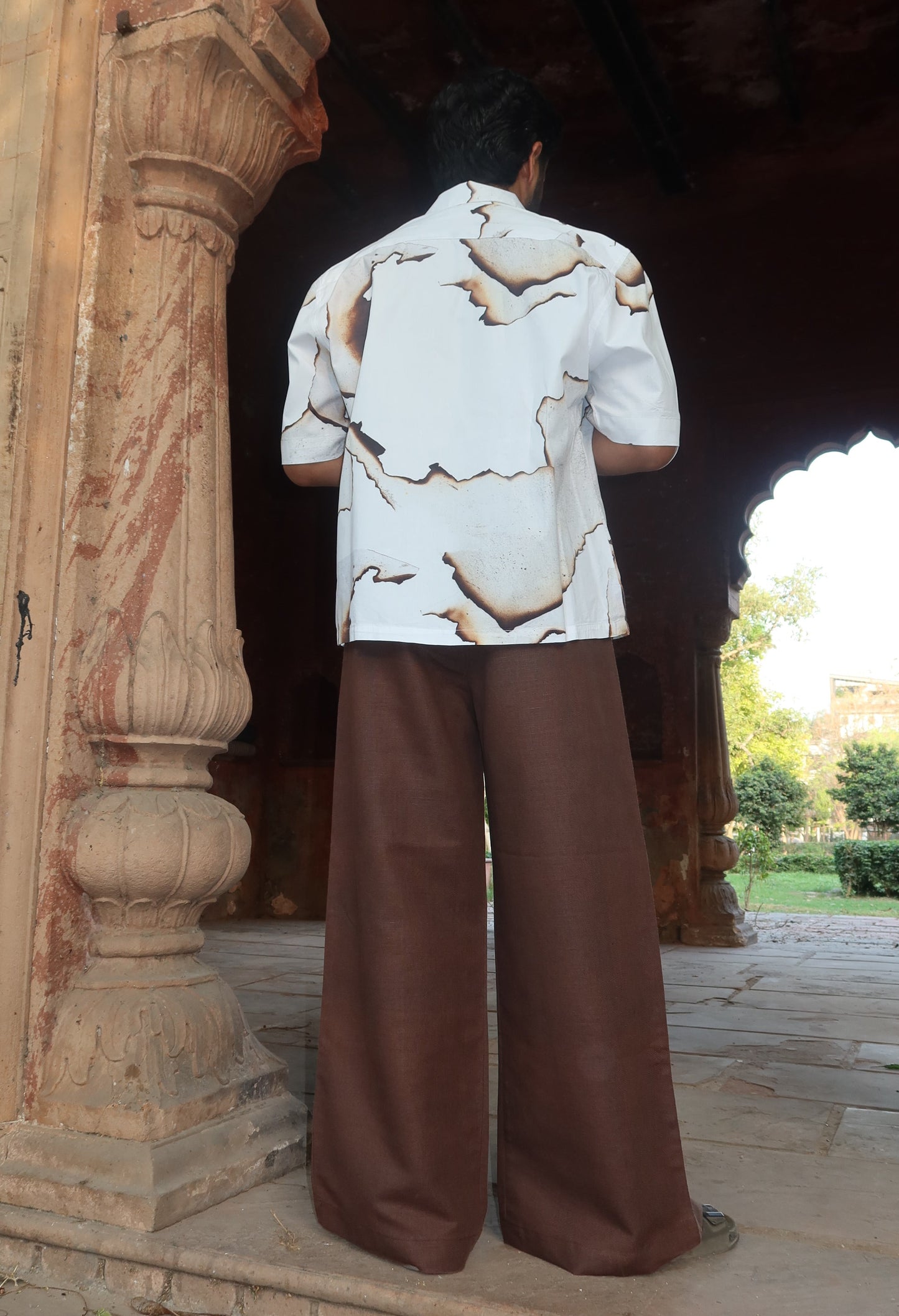 BROWN DRAPE PANTS